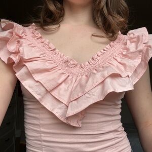 Wild Fable Pink Ruffled Blouse